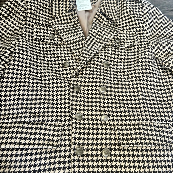 Men’s Classic Houndstooth Wool Double‑Breasted Jacket – XL - Picture 3 of 7